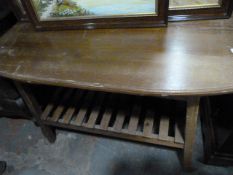 Pine Occasional Table with Undershelf