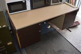 Metal Twin Pedestal Desk