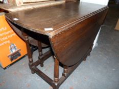 Oak Gate Legged Oval Dining Table