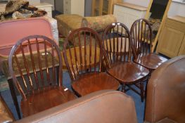 Set of Four Stickback Dining Chairs