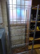 Two Metal Shelving Units with Perspex Shelves