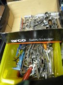 Box Containing Assorted Sockets and Spanners