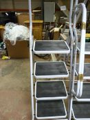Pair of Four Tread Tubular Steel Folding Steps
