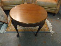 Circular Mahogany Occasional Table on Cabriole Legs