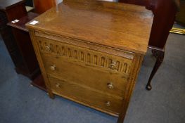 Oak Three Height Chest of Drawers