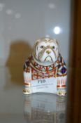 Crown Derby Figurine of a Bulldog