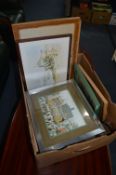 Box Containing Various Framed Prints