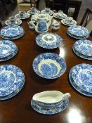 Assorted Blue and White Ware