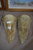 Pair of Britannia Wall Brackets