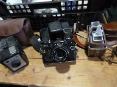 Adfer Cine Camera, Zenit SLR and a Box Camera