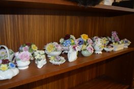 Collection of Porcelain Flower Posies