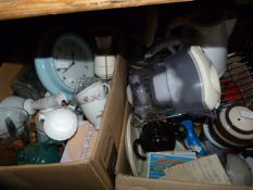 Two Boxes of Assorted Decorative Ware, Kitchenalia, etc.