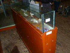 *Mahogany and Plate Glass Illuminated Aquarium Room Divider