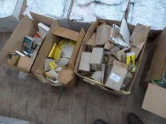 *Three Boxes Containing Assorted Tape Measure Refills, Wiping Cloths, etc.