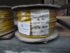 *100m of 6491B 2.5mm Yellow Cable