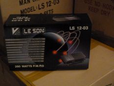 *Box Containing Six Lesson LS1203 200w Four Channel Amplifiers