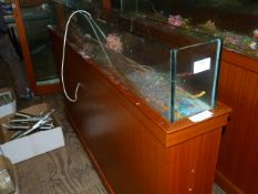 *Mahogany and Plate Glass Illuminated Aquarium Room Divider