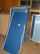 *Eight Blue and Aluminium Desk Partitions