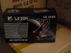*Box Containing Six Lesson LS1203 200w Four Channel Amplifiers