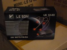 *Box Containing Six Lesson LS1203 200w Four Channel Amplifiers