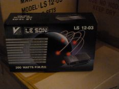 *Box Containing Six Lesson LS1203 200w Four Channel Amplifiers