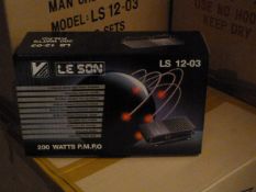 *Box Containing Six Lesson LS1203 200w Four Channel Amplifiers