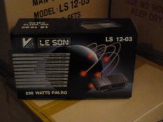 *Box Containing Six Lesson LS1203 200w Four Channel Amplifiers