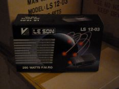 *Box Containing Six Lesson LS1203 200w Four Channel Amplifiers