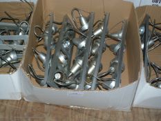 *Box Containing Five Four Head GU10 Spot Lamps in Silver Finish