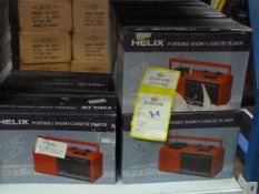 *Eight Helix Portable Radio Cassette Players