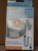 *Box Containing 144 Sets of Mrs Mop Foaming Toilet Drain Cleaner