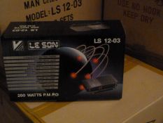 *Box Containing Six Lesson LS1203 200w Four Channel Amplifiers