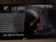 *Box Containing Six Lesson Model:LS12-02 100w Two Channel Stereo Amplifiers