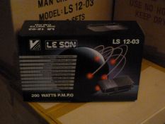 *Box Containing Six Lesson LS1203 200w Four Channel Amplifiers