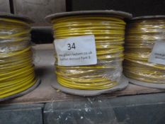 *100m of 6491X 1.5mm Yellow Cable