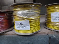 *100m of 6491X 1.5mm Yellow Cable