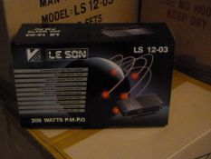 *Box Containing Six Lesson LS1203 200w Four Channel Amplifiers