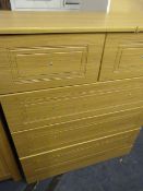 *Light Oak Four Height Chest of Drawers