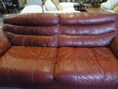 Red Leather Double Chair