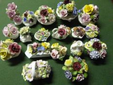 Collection of Assorted Ceramic, Pottery Flower Posies, Ornaments, etc.