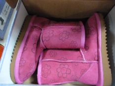 *Children's Shearling Boots (Pink) Size:12