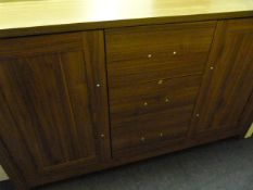 *Medium Oak Three Drawer, Two Door Sideboard