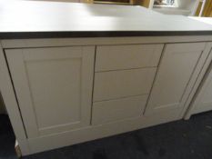 *Grey Two Door, Three Drawer Sideboard with Darkwood Top