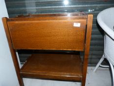 Oak Folding Tray Top Trolley