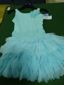 *Girl's Dress (Aqua Blue) Age: 5