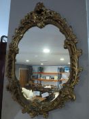Oval Gilt Framed Wall Mirror
