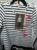 *Two Girl's Blouses and Trouser Sets (Black and White) Age: 6