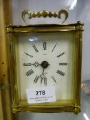 Smith's Brass Battery Operated Carriage Clock