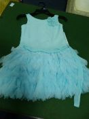 *Girl's Dress (Aqua Blue) Age: 5