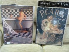 Enamel Pair Soap Signs